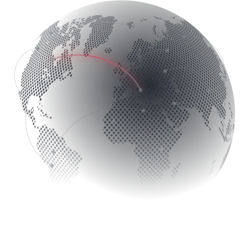 Globale Netzabdeckungskarte mit ExitLag-Serververbindungen weltweit