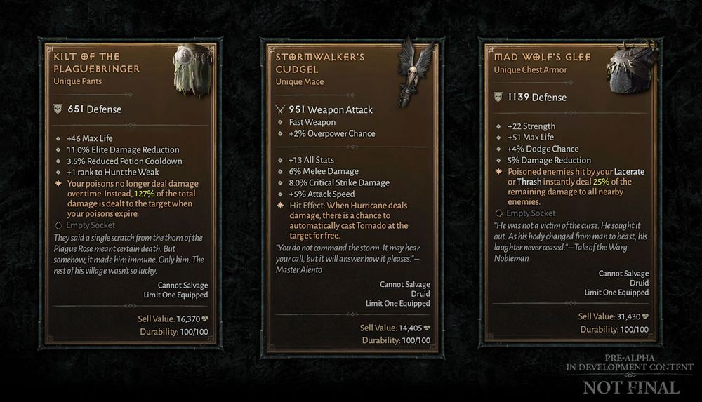 itens in Diablo IV