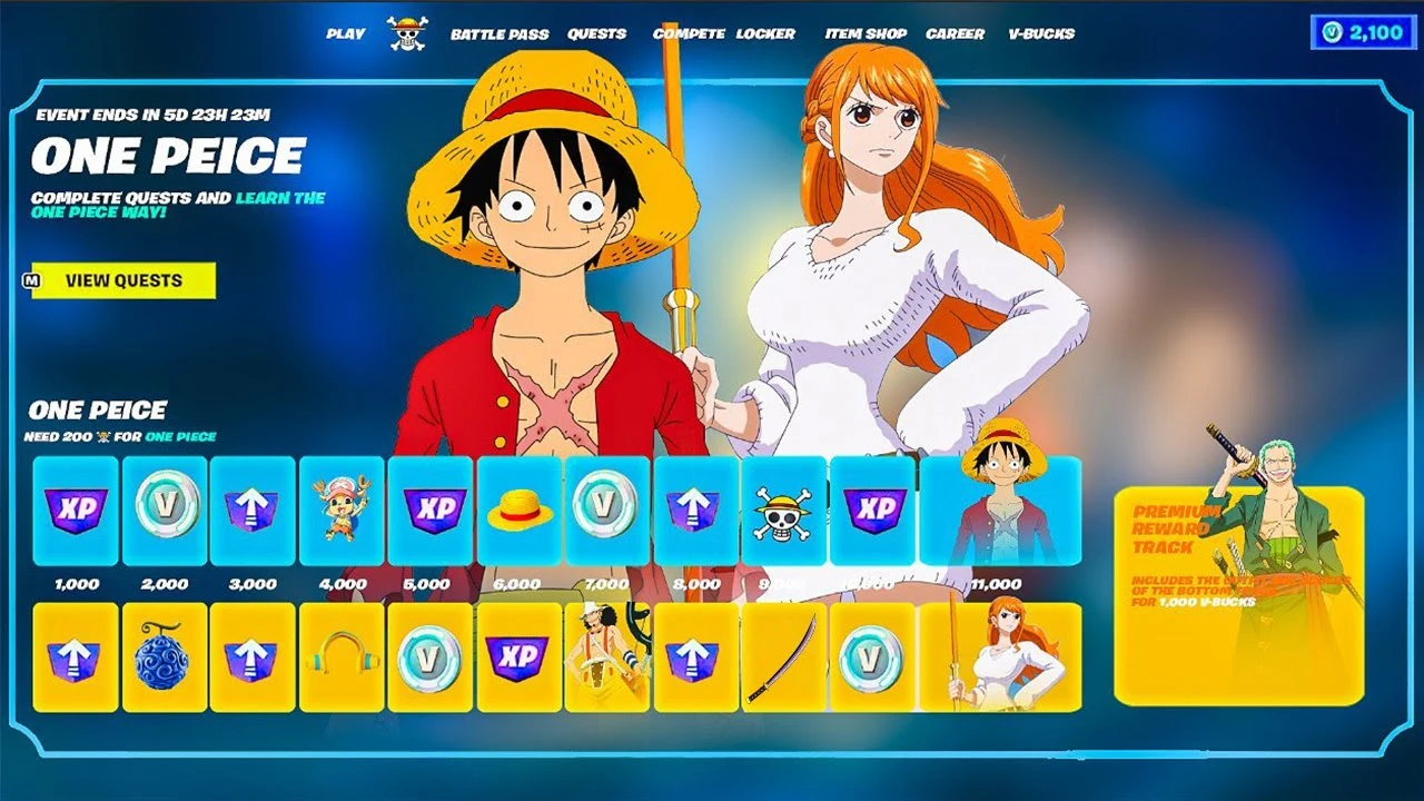 One Piece Fortnite: could Luffy and the crew join the battle?